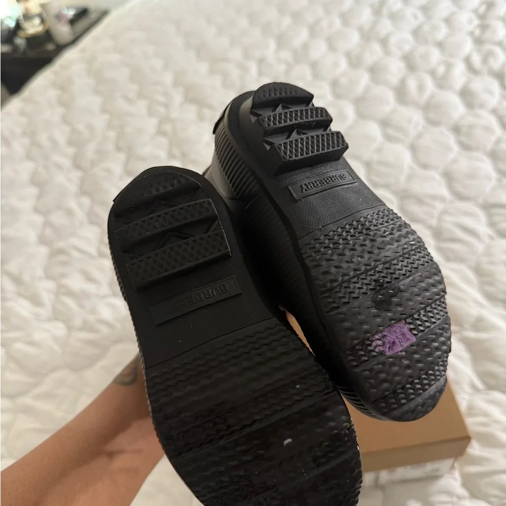 Burberry Black Kids Rain & Snow Boots with Signature Check Shaft